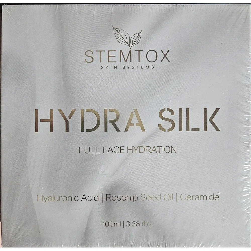 Stemtox Hydra Silk Full Face Hydration 100ml 3.38oz Hyaluronic Acid - Authentic